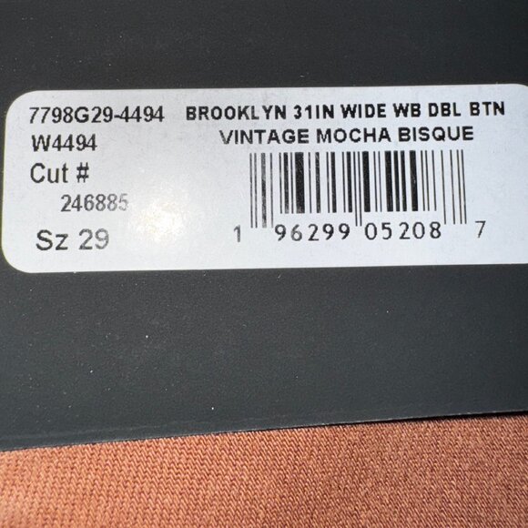 NWT PAIGE Brooklyn 31" Vintage Mocha Bisque Wide Leg Pants Sz 29 - Picture 7 of 12